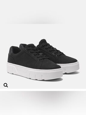 NEW Timberland Laurel Court Casual Sneakers Black Platform White Sole SZ 8,5